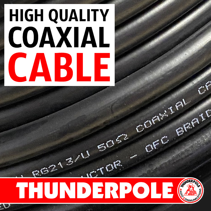 We stock a range of high quality, low loss RG58U, RG58CU, Mini 8 and RG213 coaxial cable. This 50 Ohm cable is suitable for mobile radio and base station radio use.